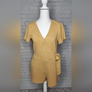 Skies are blue SURPLICE KNIT ROMPER